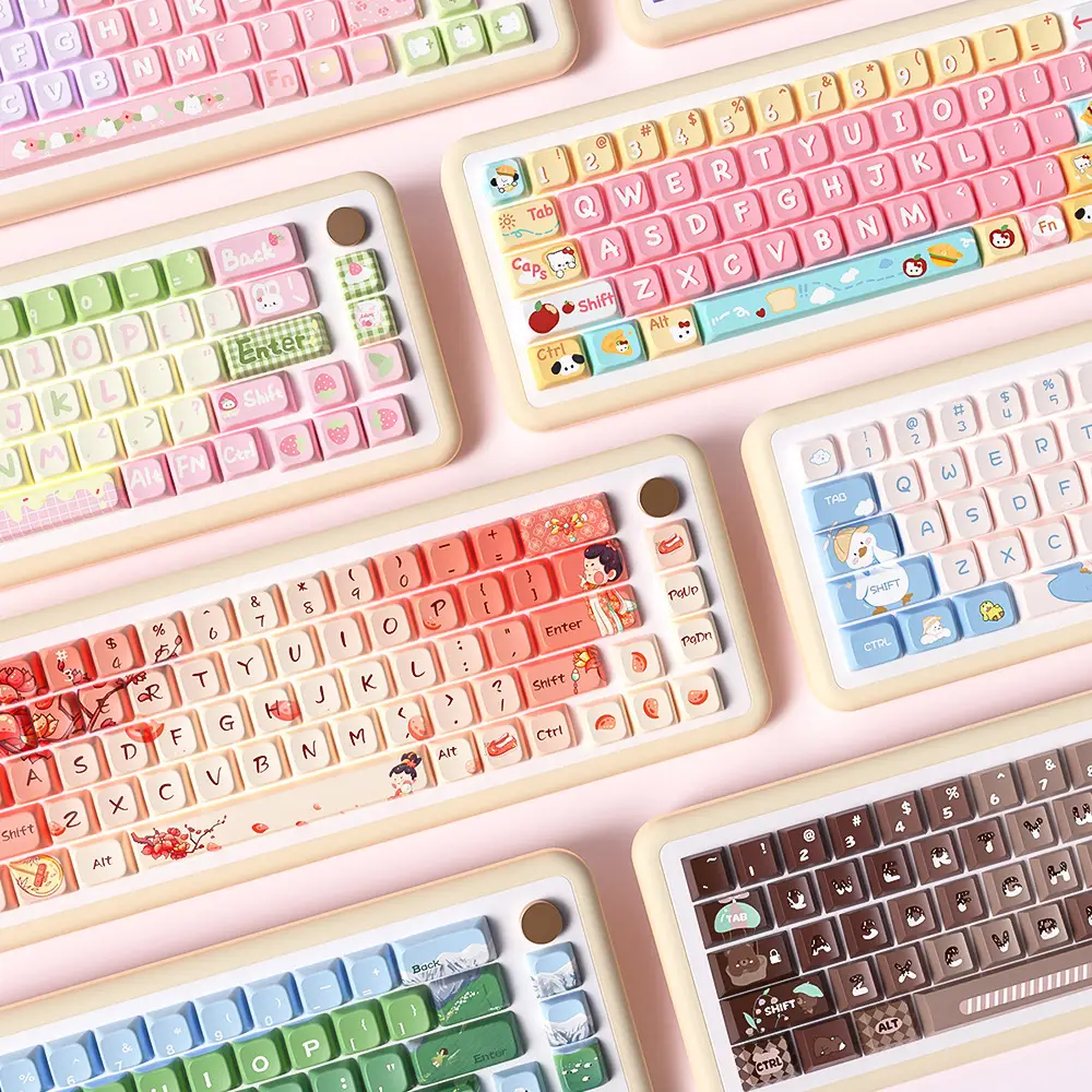 Manufacturer Wholesale Sweet Marshmallow Original Keycaps Cute Korean Style High-Value Mechanical Keyboard Caps for Girls - Image 15