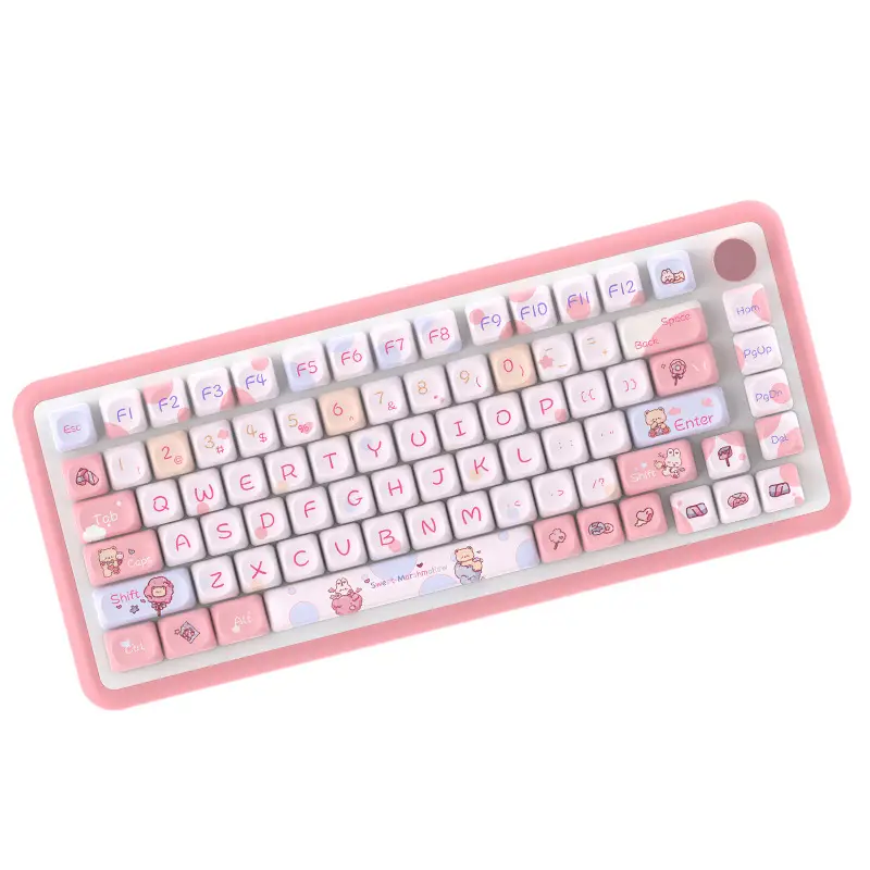 Manufacturer Wholesale Sweet Marshmallow Original Keycaps Cute Korean Style High-Value Mechanical Keyboard Caps for Girls - Image 19
