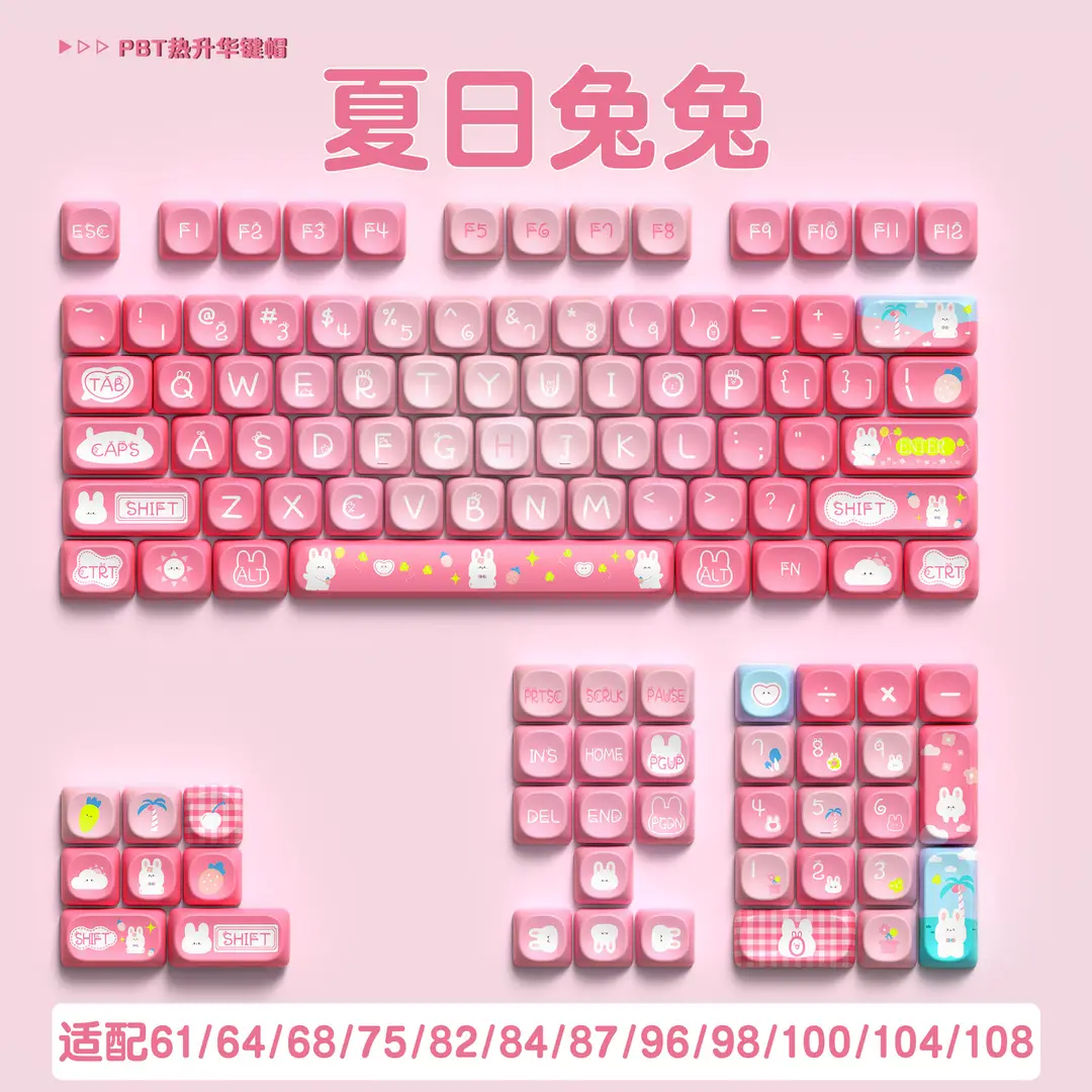 Manufacturer Wholesale Sweet Marshmallow Original Keycaps Cute Korean Style High-Value Mechanical Keyboard Caps for Girls - Image 4