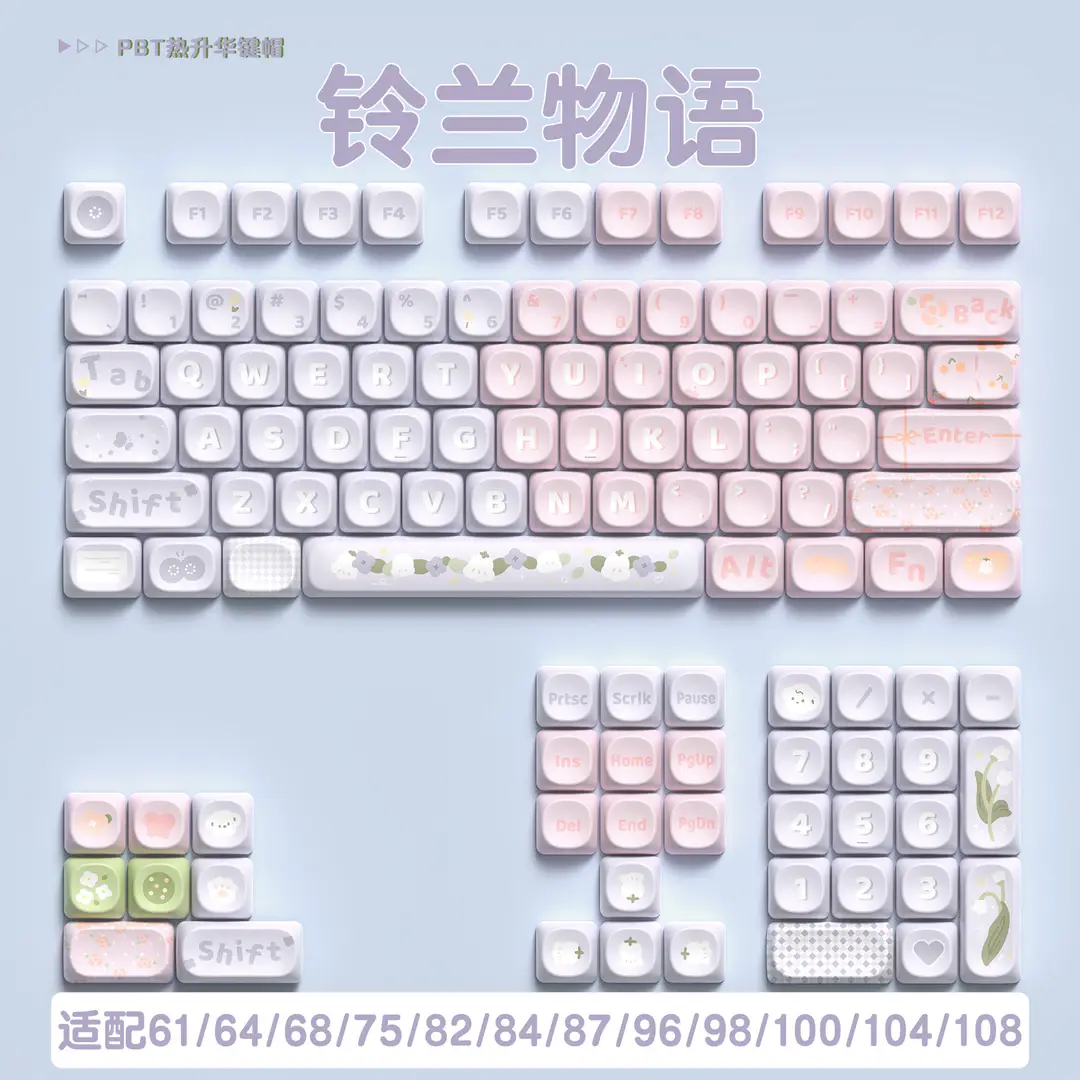 Manufacturer Wholesale Sweet Marshmallow Original Keycaps Cute Korean Style High-Value Mechanical Keyboard Caps for Girls - Image 9