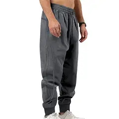 Men's Beige Sweatpants Casual Sports Long Pants - Image 8