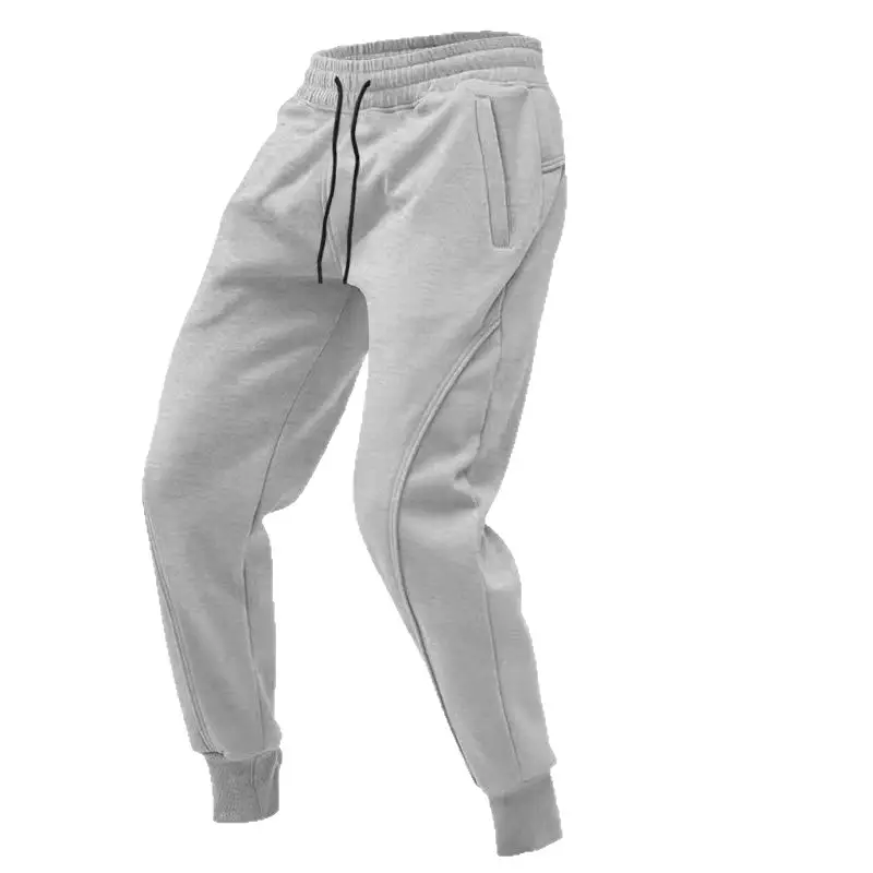 Men's Beige Sweatpants Casual Sports Long Pants - Image 5