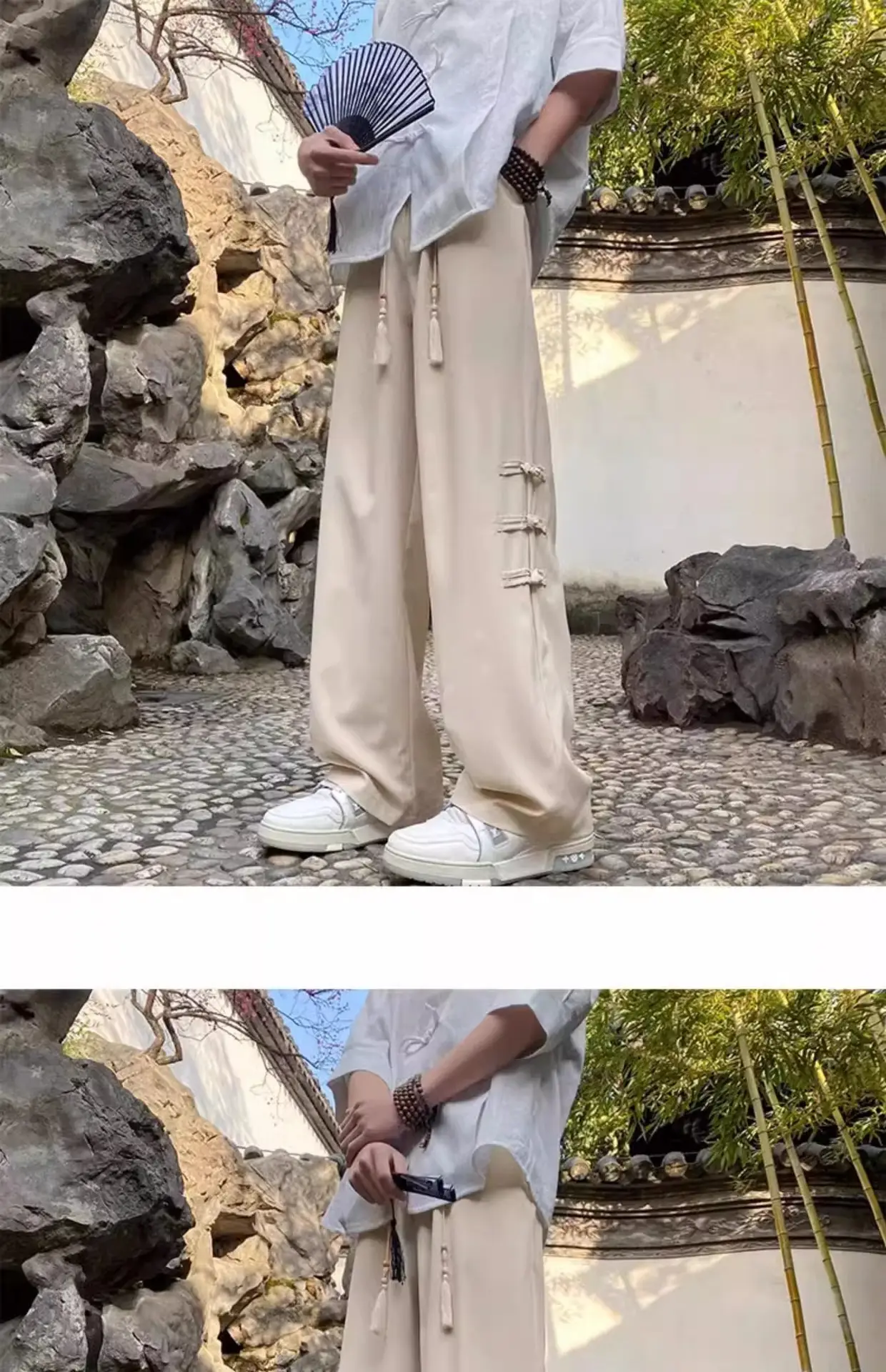 Men's National Style Thin Pants Summer Dipping Straight Casual — feature 17
