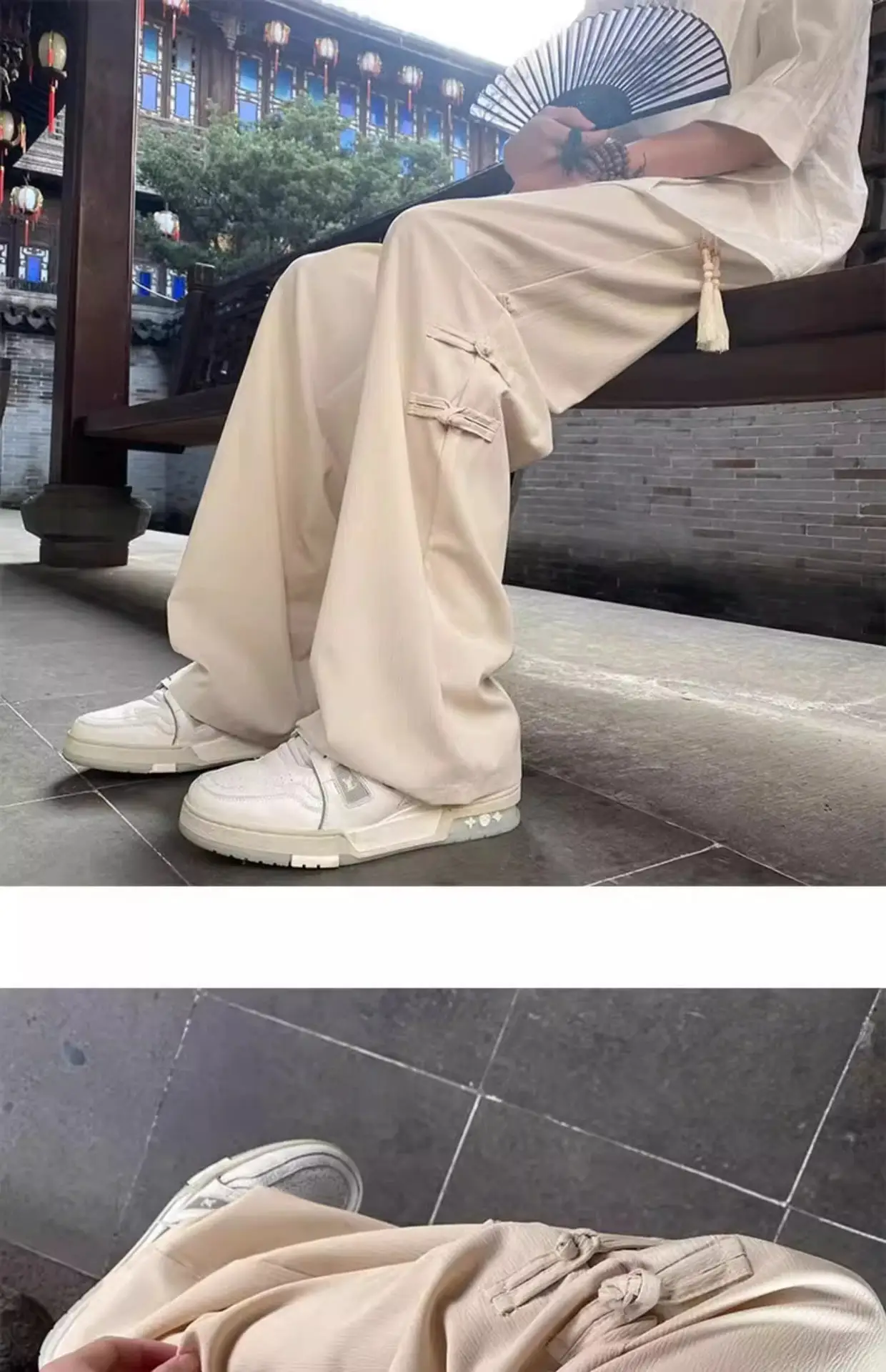 Men's National Style Thin Pants Summer Dipping Straight Casual — feature 21