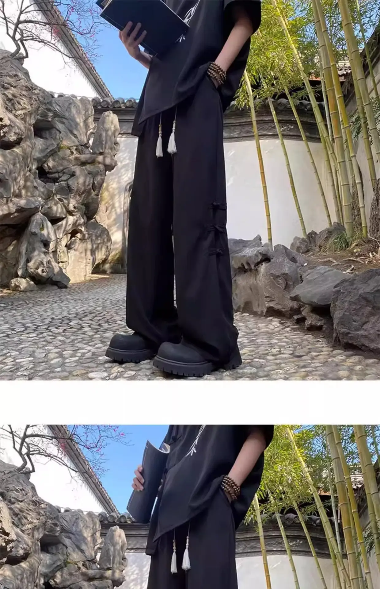 Men's National Style Thin Pants Summer Dipping Straight Casual — feature 3