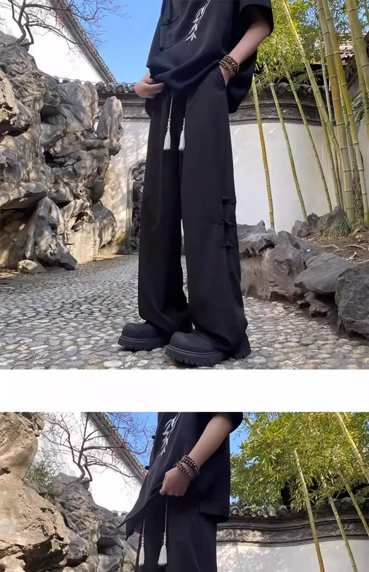 Men's National Style Thin Pants Summer Dipping Straight Casual — feature 5