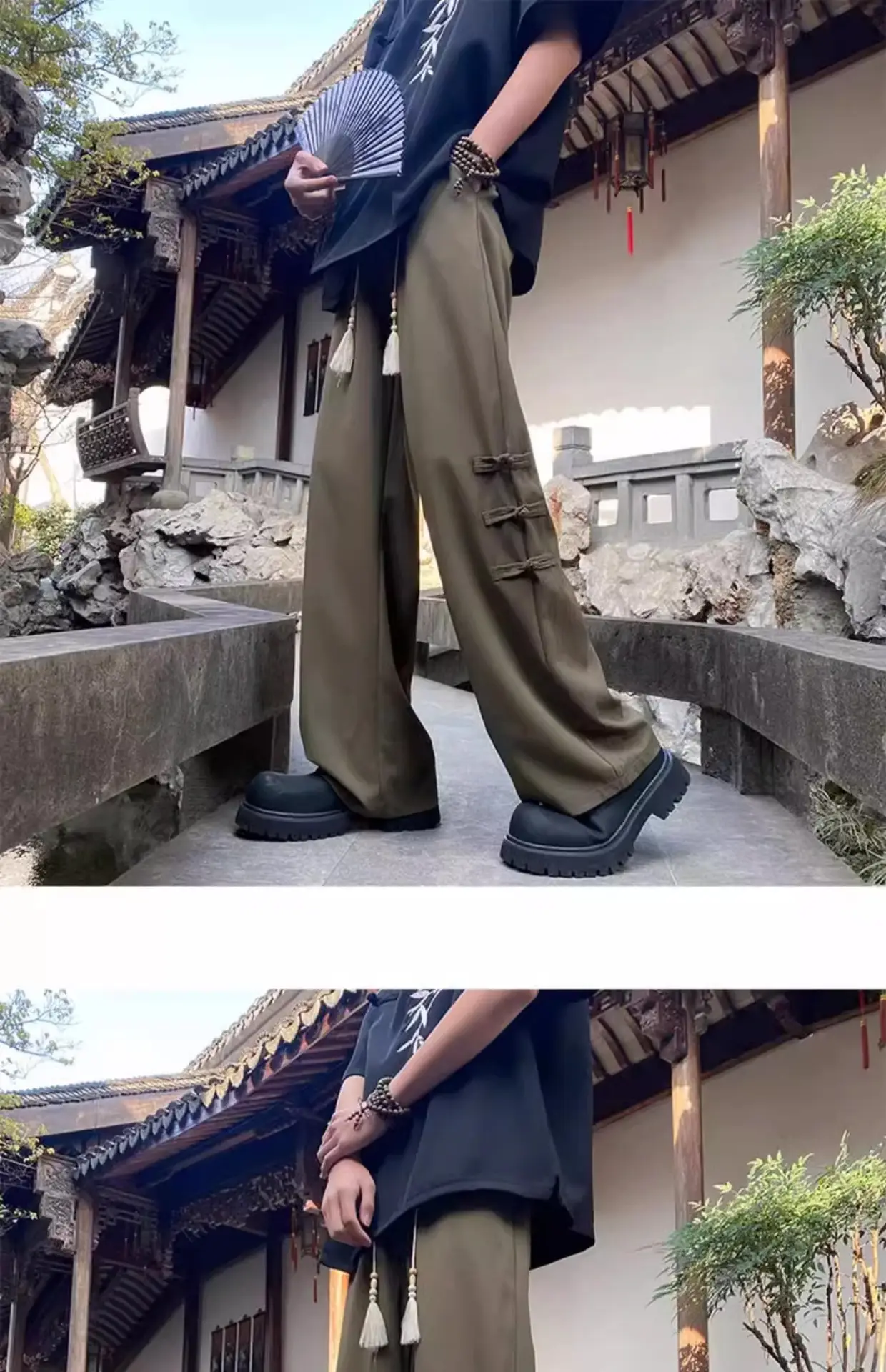 Men's National Style Thin Pants Summer Dipping Straight Casual — feature 9