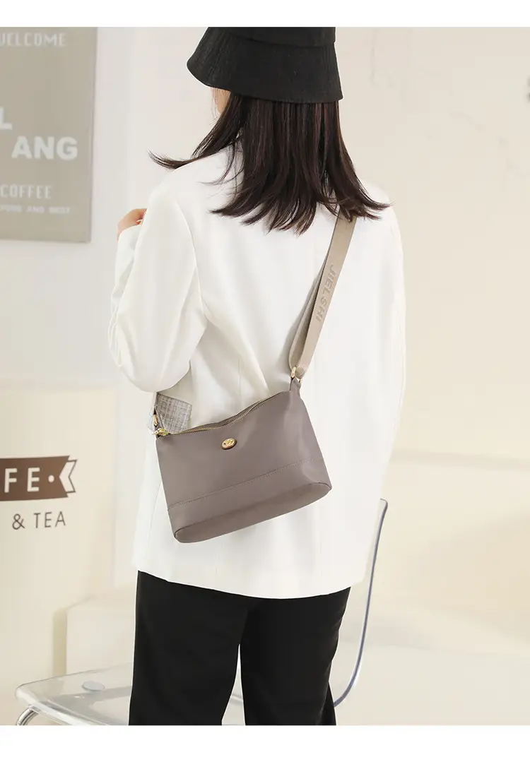 Women's 9-Layer Crossbody Bag Grey Nylon Multi-Back — feature 38