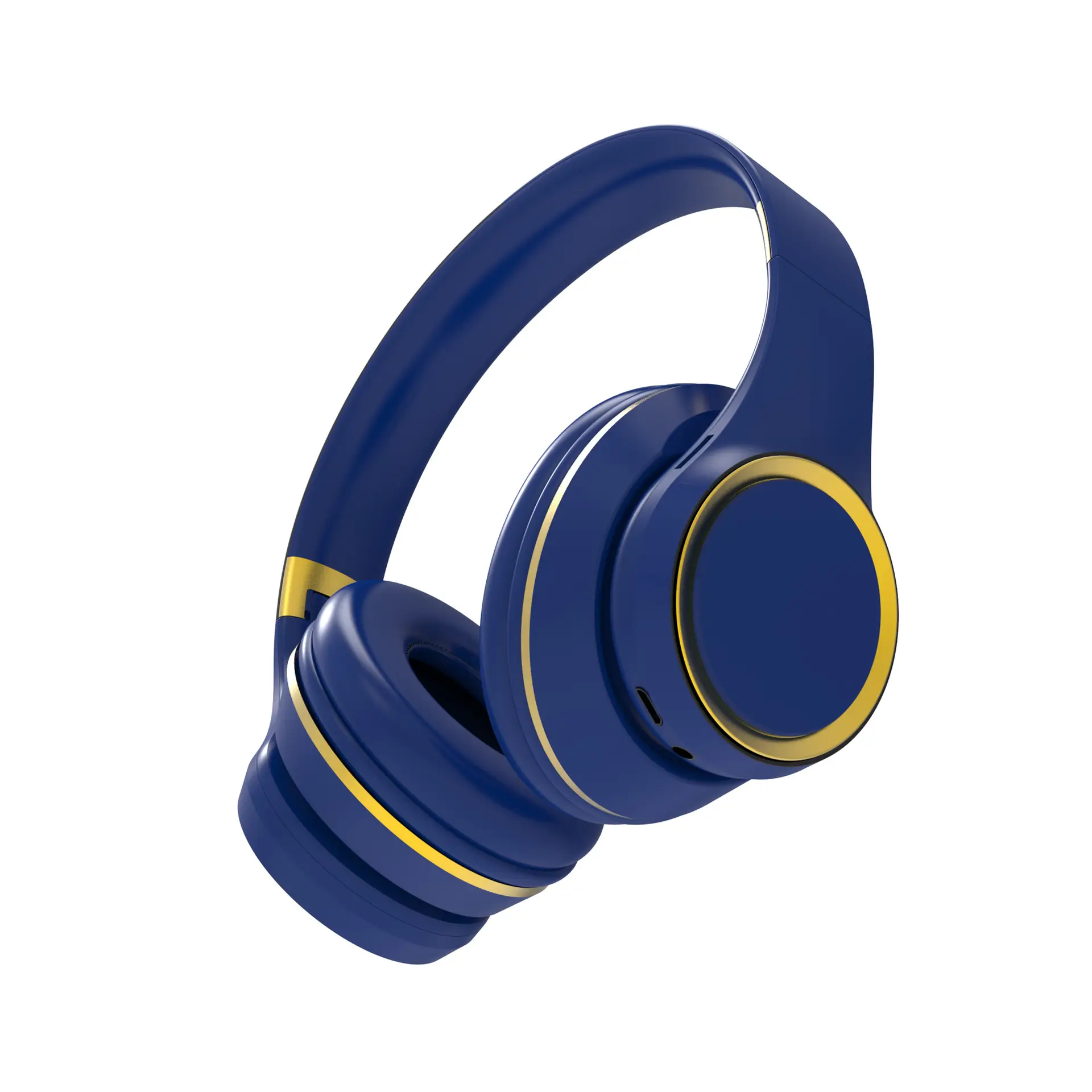 Wireless Bluetooth Headset Blue Gold Heavy Bass - Image 8