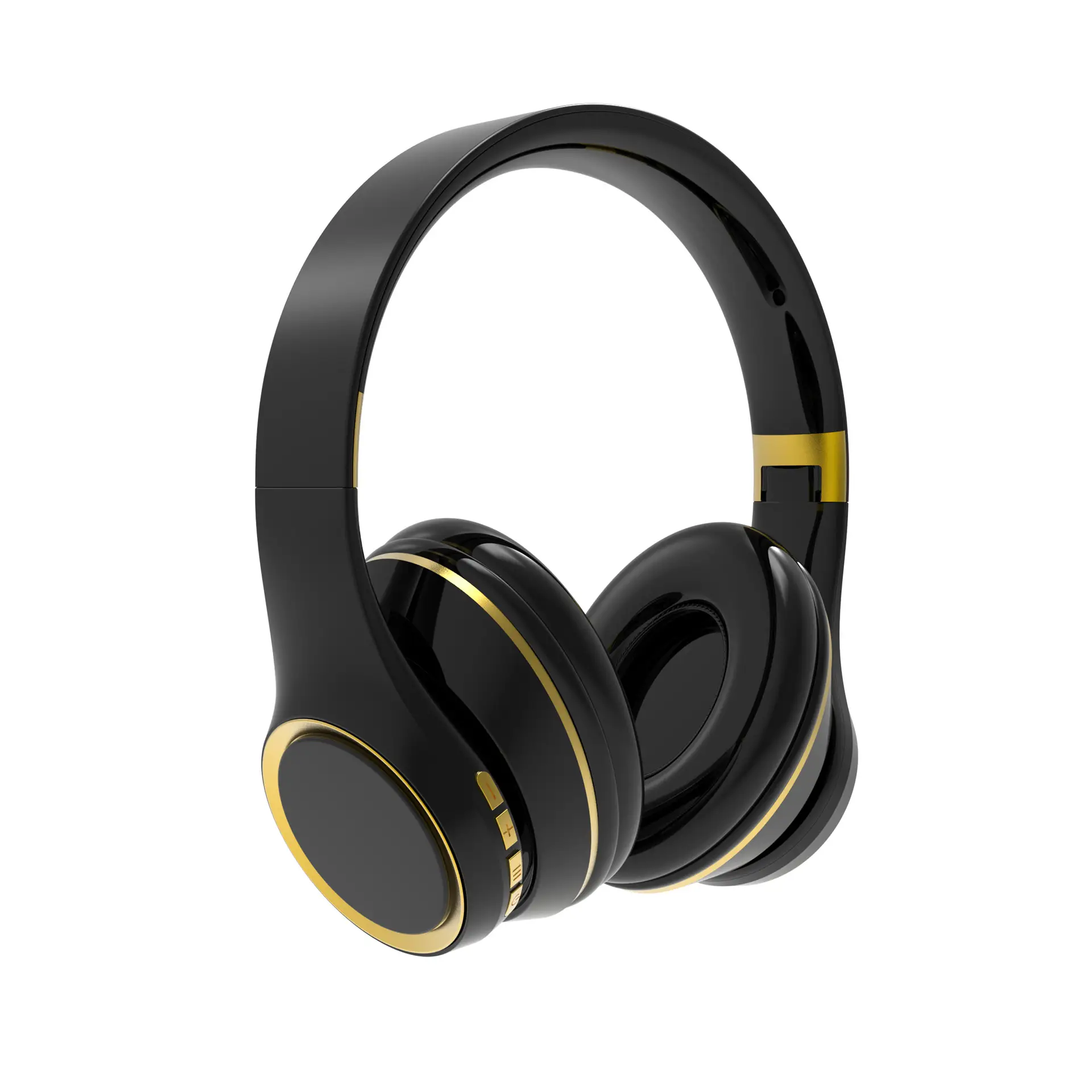 Wireless Bluetooth Headset Blue Gold Heavy Bass - Image 2
