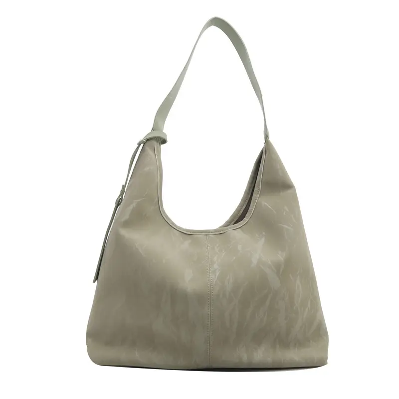 Korean Style Silver Collapsible Large Shoulder Bag Women - Image 9