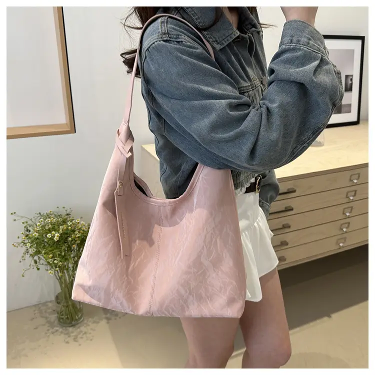Korean Style Silver Collapsible Large Shoulder Bag Women — feature 19