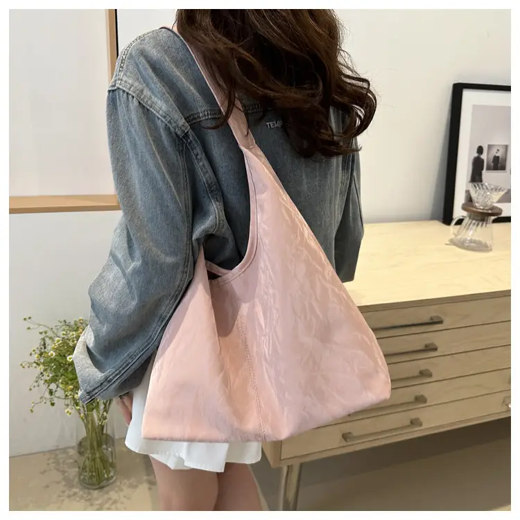 Korean Style Silver Collapsible Large Shoulder Bag Women — feature 20