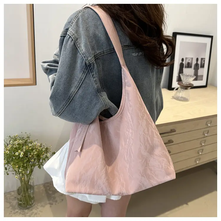 Korean Style Silver Collapsible Large Shoulder Bag Women — feature 21
