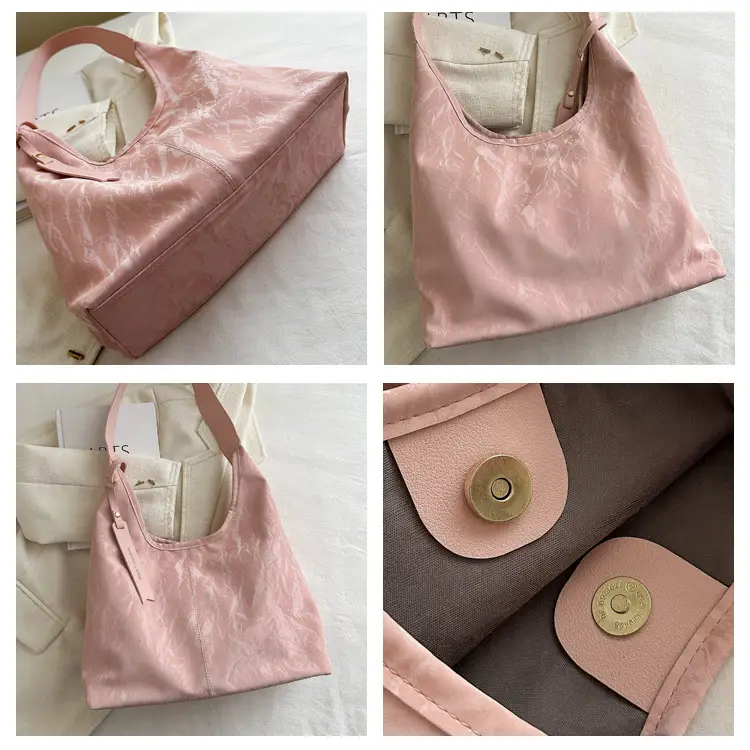 Korean Style Silver Collapsible Large Shoulder Bag Women — feature 9