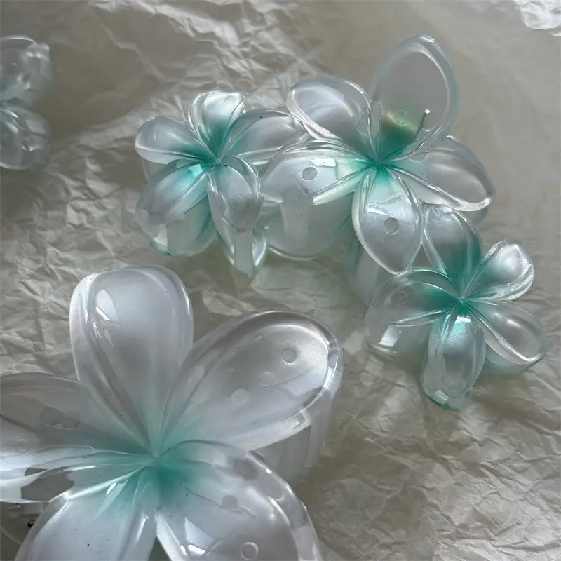 European American Cross Border Egg Flower Pearlescent Gradient Large Grab Clip - Image 8