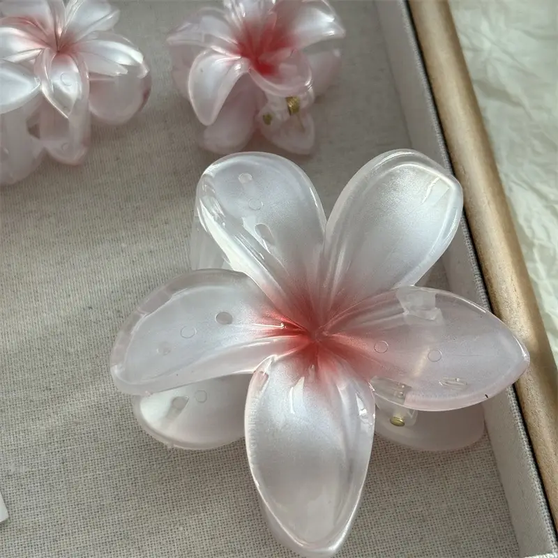 European American Cross Border Egg Flower Pearlescent Gradient Large Grab Clip - Image 9