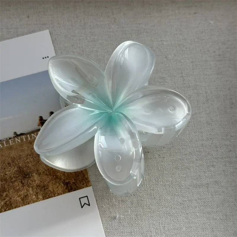 European American Cross Border Egg Flower Pearlescent Gradient Large Grab Clip — feature 10