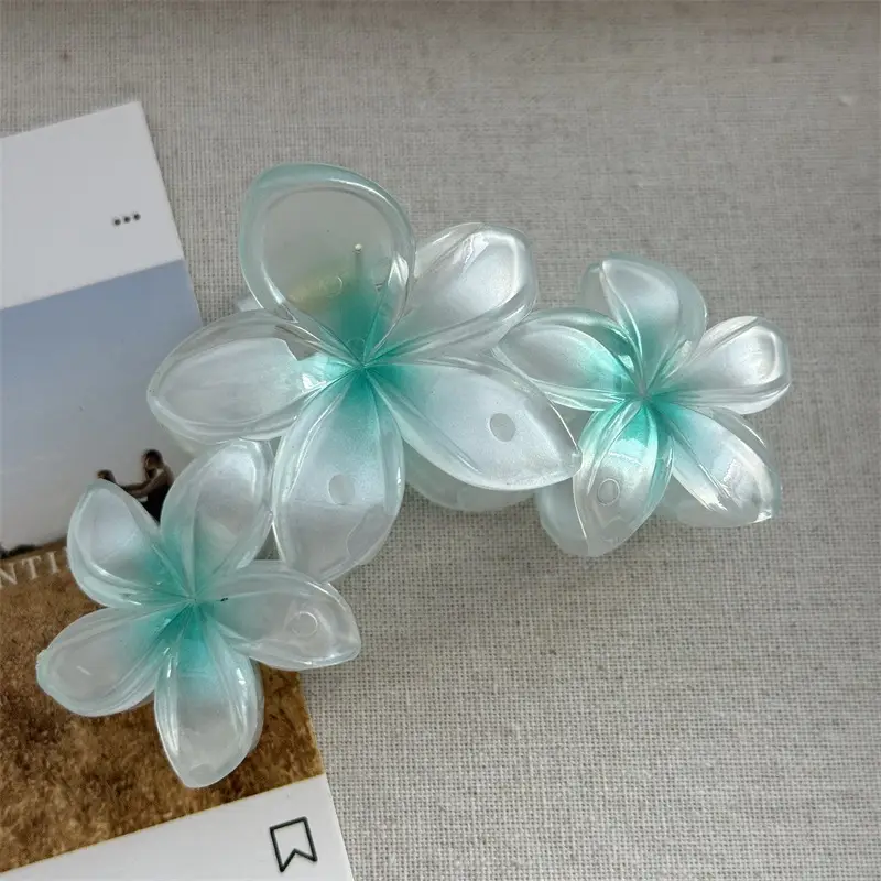 European American Cross Border Egg Flower Pearlescent Gradient Large Grab Clip — feature 13