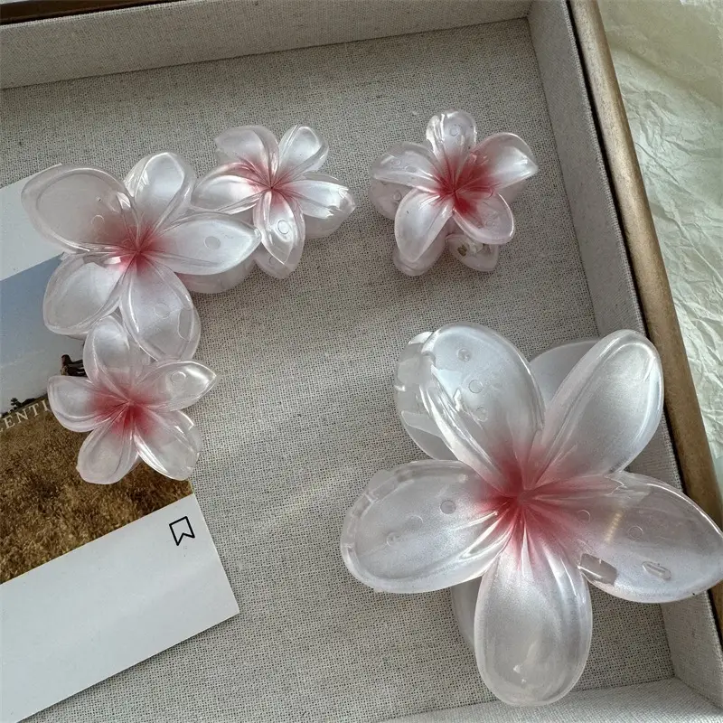 European American Cross Border Egg Flower Pearlescent Gradient Large Grab Clip — feature 6
