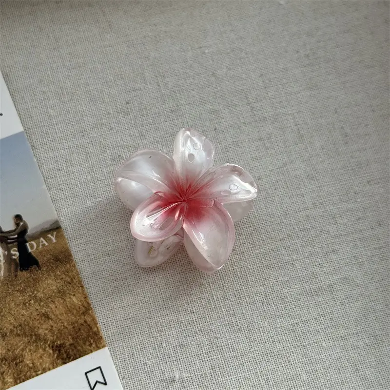 European American Cross Border Egg Flower Pearlescent Gradient Large Grab Clip — feature 9