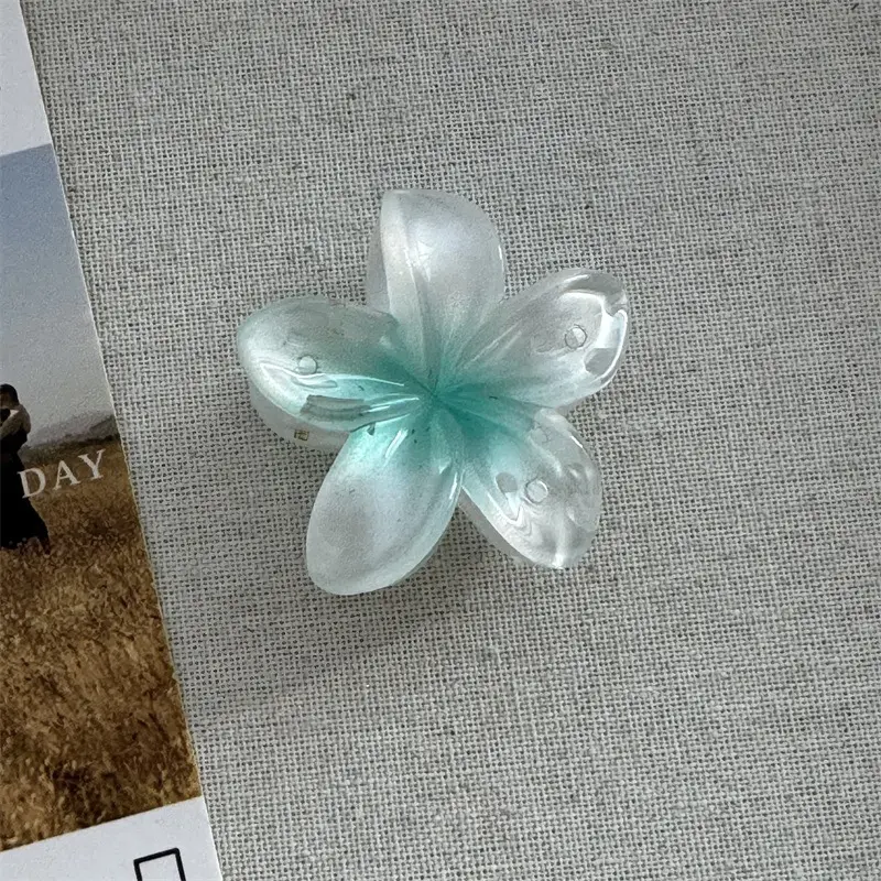 European American Cross Border Egg Flower Pearlescent Gradient Large Grab Clip - Image 4