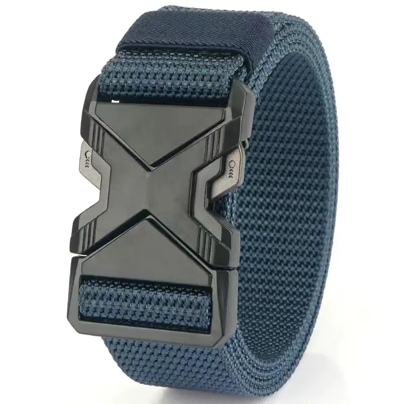 Men Tactical Black Nylon Belt with Buckle - Image 10