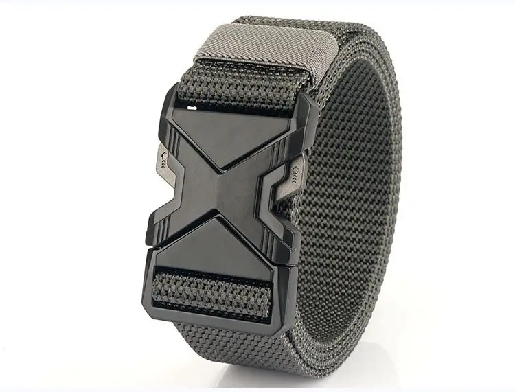 Men Tactical Black Nylon Belt with Buckle — feature 17