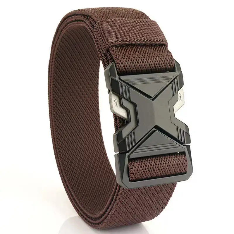 Men Tactical Black Nylon Belt with Buckle - Image 2