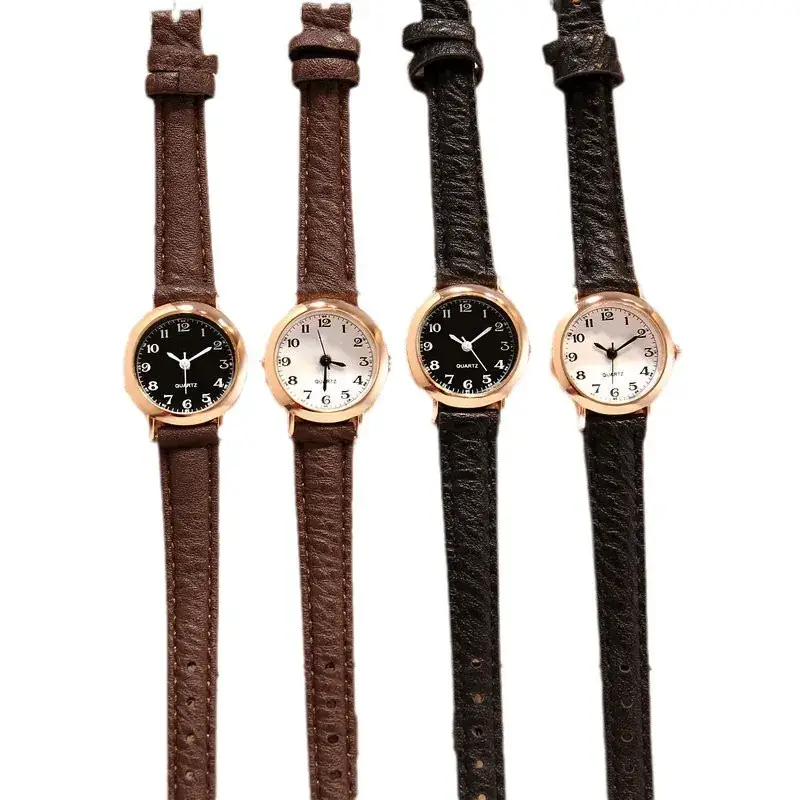 Korean Style Black Dial Bracelet Watch for Girls - Image 5