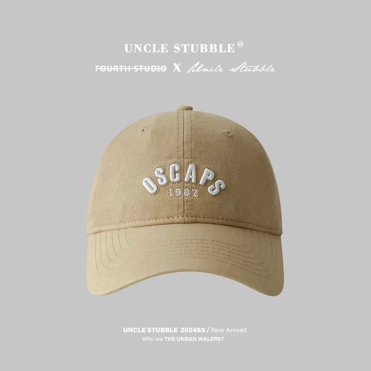Black Baseball Cap with "OSCAPS 1987" Face Show - Image 2