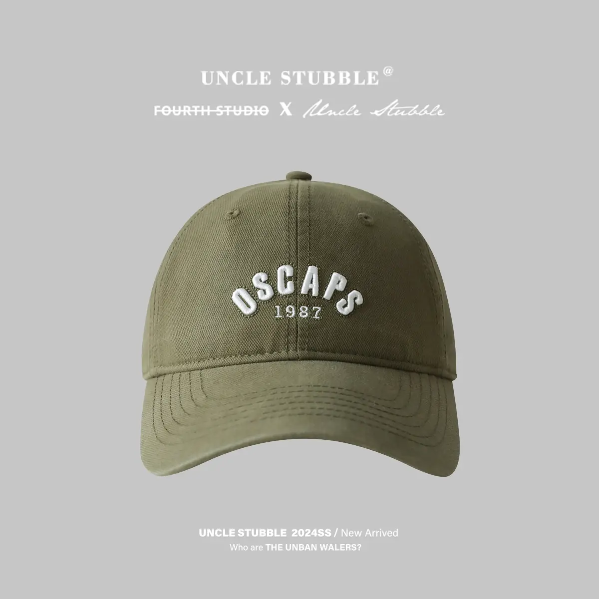 Black Baseball Cap with "OSCAPS 1987" Face Show - Image 6