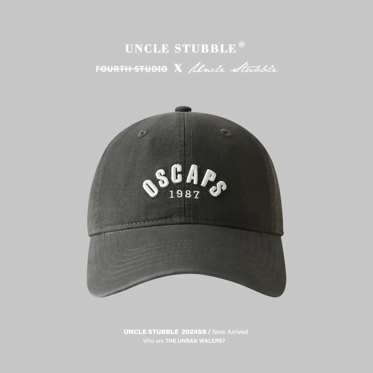 Black Baseball Cap with "OSCAPS 1987" Face Show - Image 7