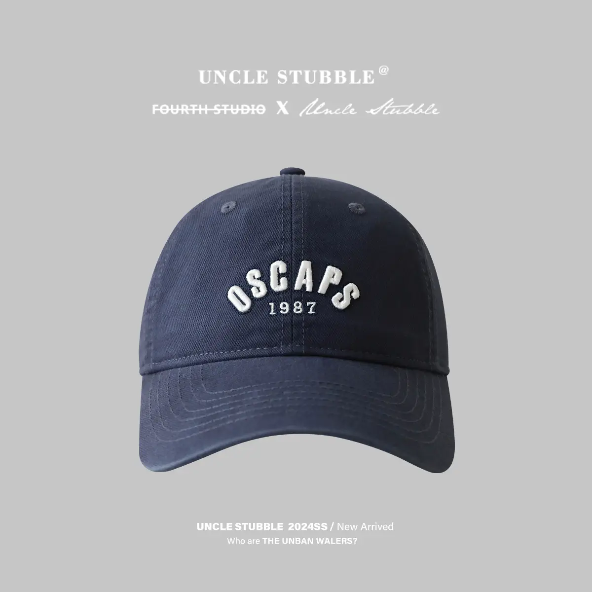 Black Baseball Cap with "OSCAPS 1987" Face Show - Image 8