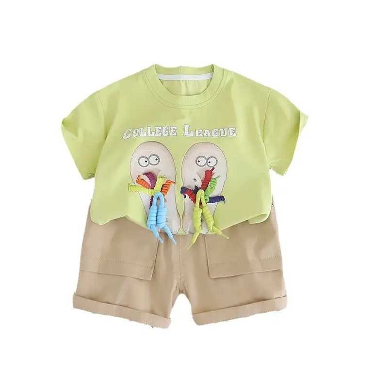 Children's College League Graphic Cotton Shorts Suit