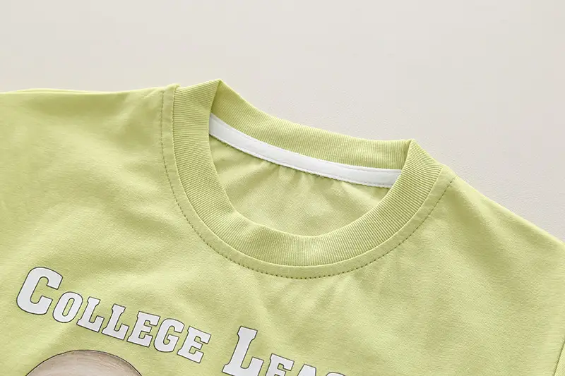 Children's College League Graphic Cotton Shorts Suit — feature 5