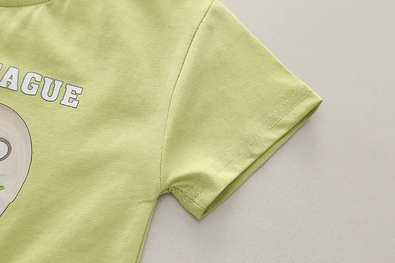 Children's College League Graphic Cotton Shorts Suit — feature 6