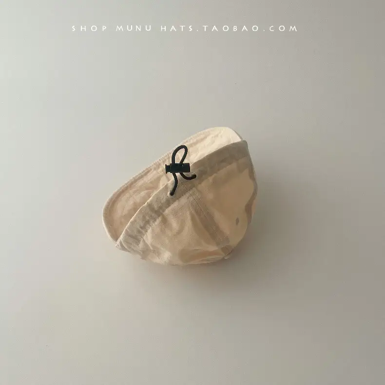 Baby's Cotton Baseball Cap Tan Big Brim Spring Autumn — feature 18
