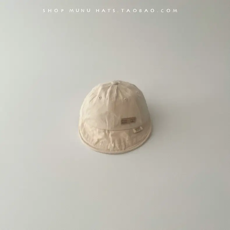 Baby's Cotton Baseball Cap Tan Big Brim Spring Autumn — feature 20