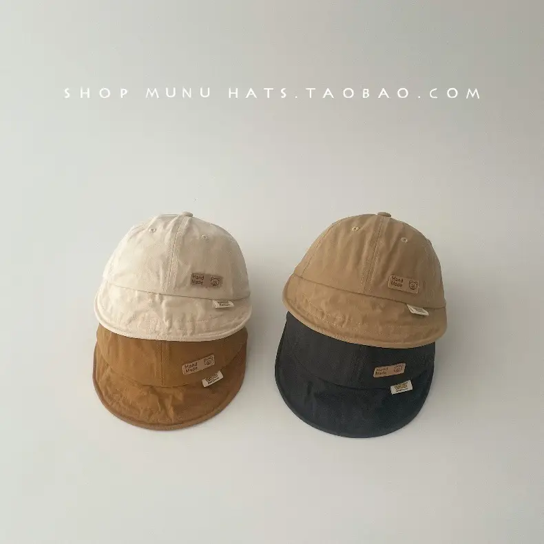 Baby's Cotton Baseball Cap Tan Big Brim Spring Autumn — feature 8