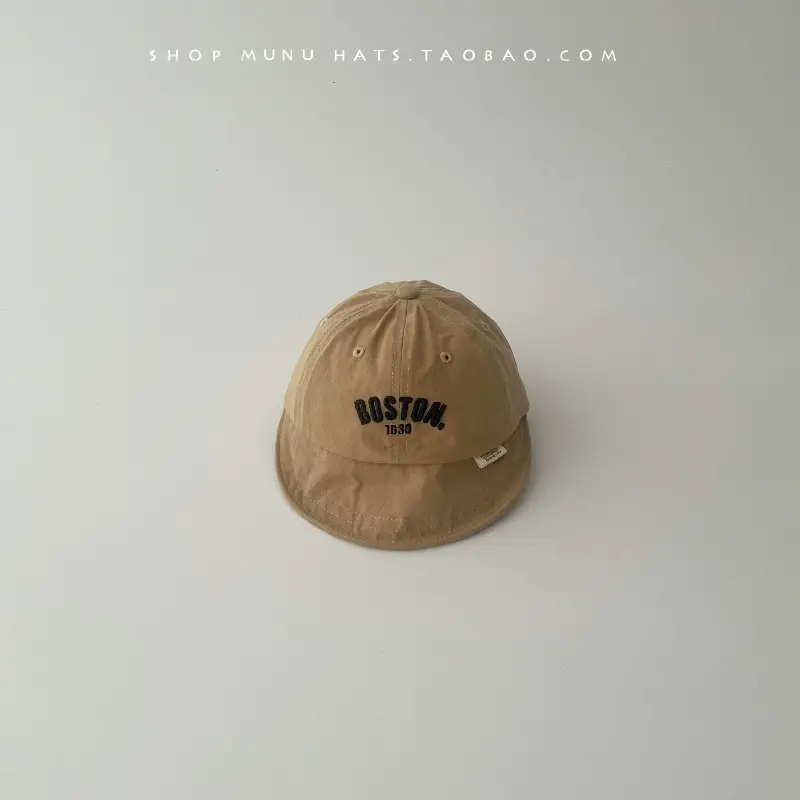 Baby's Cotton Baseball Cap Tan Big Brim Spring Autumn - Image 12