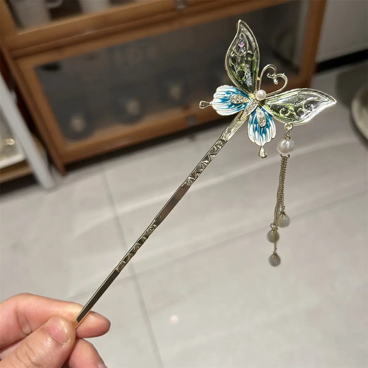 Antique Butterfly Hairpin for Women - Image 8