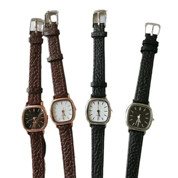 Square Roman Quartz Watch for Women Rose Gold Strap