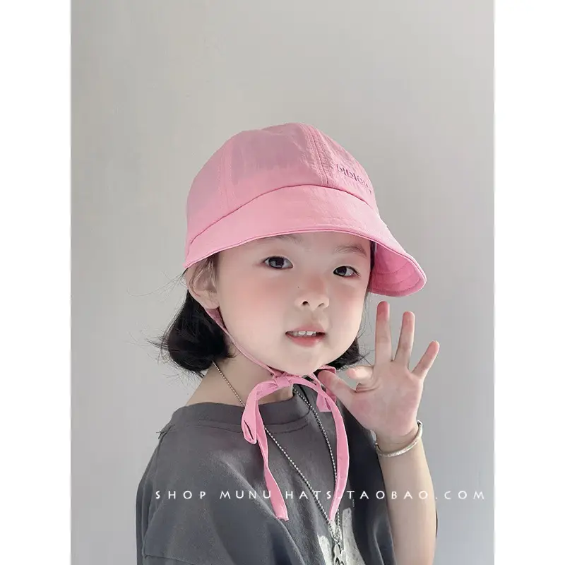 Pink Korean Bow Baby Cap Sunshade Hat - Image 8