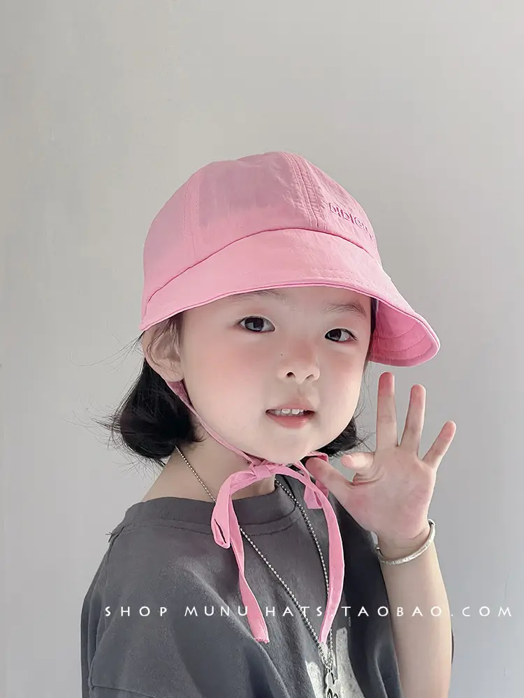 Pink Korean Bow Baby Cap Sunshade Hat — feature 11