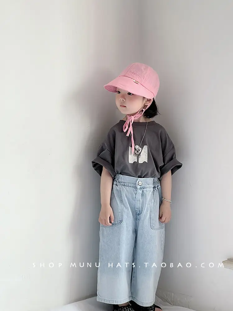 Pink Korean Bow Baby Cap Sunshade Hat — feature 13