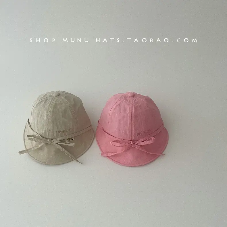 Pink Korean Bow Baby Cap Sunshade Hat — feature 20