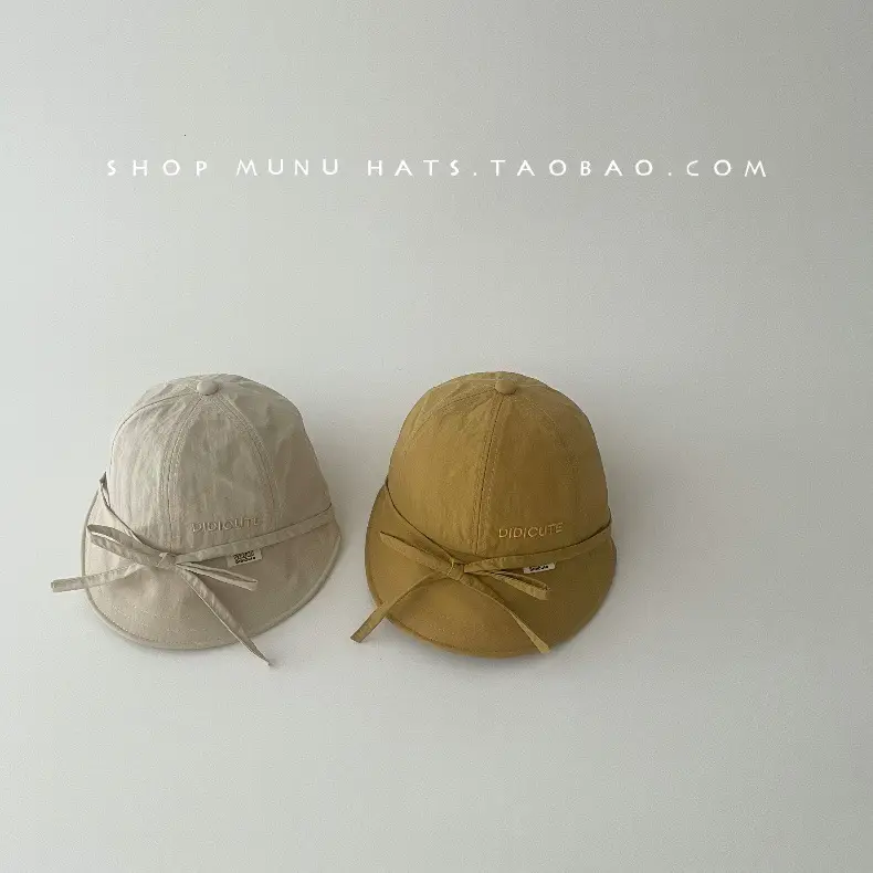 Pink Korean Bow Baby Cap Sunshade Hat — feature 21