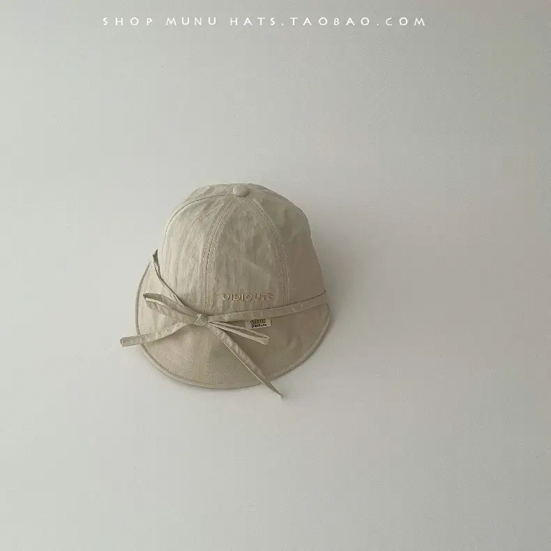 Pink Korean Bow Baby Cap Sunshade Hat — feature 25
