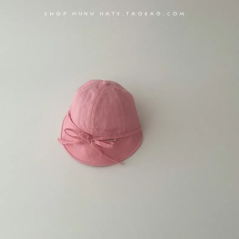Pink Korean Bow Baby Cap Sunshade Hat — feature 26